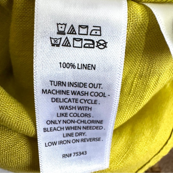 Christian Siriano New York Linen Top Women's L Pullover Short Sleeve New - Picture 8 of 8